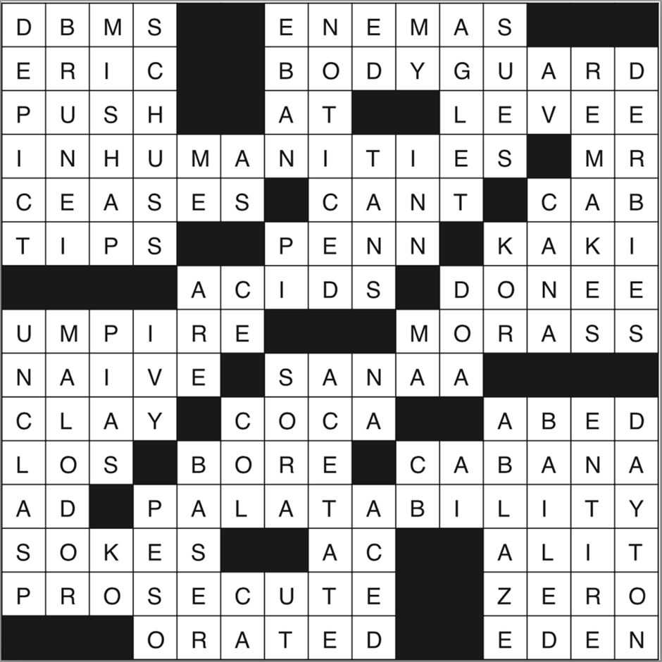 Summer 2023 Crossword Puzzle Answers