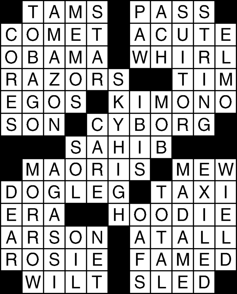 Fall 2021 Crossword Puzzle Answers