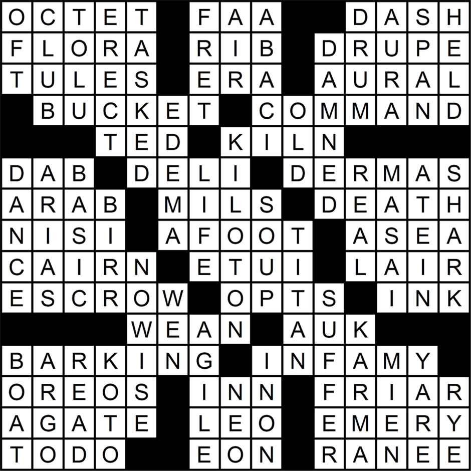 Fall 2024 Crossword Puzzle Answers