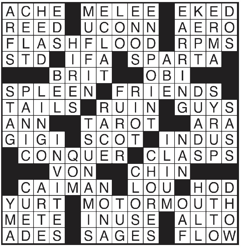 Summer 2018 Crossword Puzzle Answers